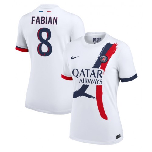 Fotballdrakt Dame Paris Saint-Germain Fabian Ruiz #8 Bortedrakt 2024-25 Kortermet